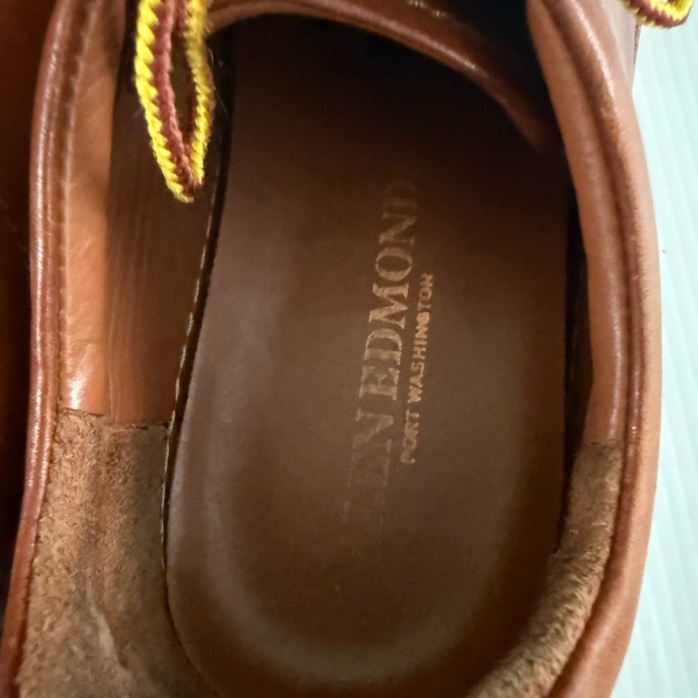 Allen Edmonds "PORTER‎ DERBY" Leather Sneakers 9 E Walnut DISCONTINUED (900) - Picture 4 of 9